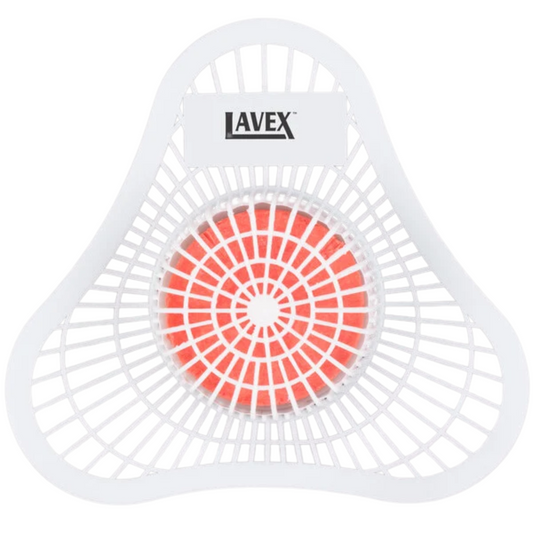 Lavex Urinal Screen with Cherry Block - 12/Pack