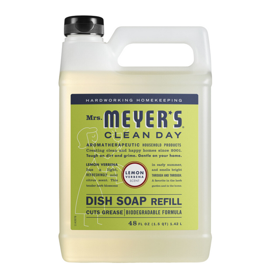 Mrs. Meyer's Clean Day Lemon Verbena Scented Dish Soap Refill, 48 oz.