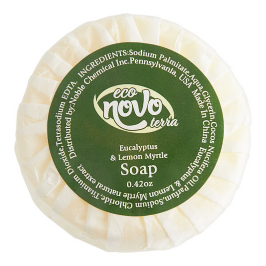 Noble Eco Novo Terra 0.42 oz. Wrapped Round Glycerin Hotel Bath Soap - 1000/Case