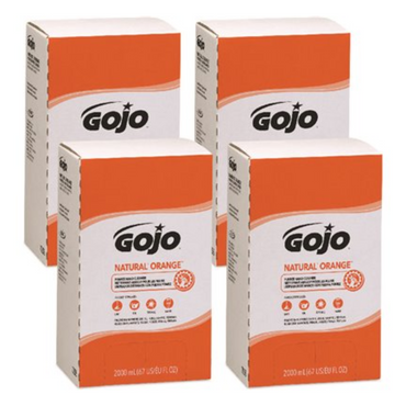 GoJo NATURAL ORANGE Pumice Hand Cleaner, 2000 mL Quick-Acting Lotion with Pumice Refill for PRO TDX Dispenser