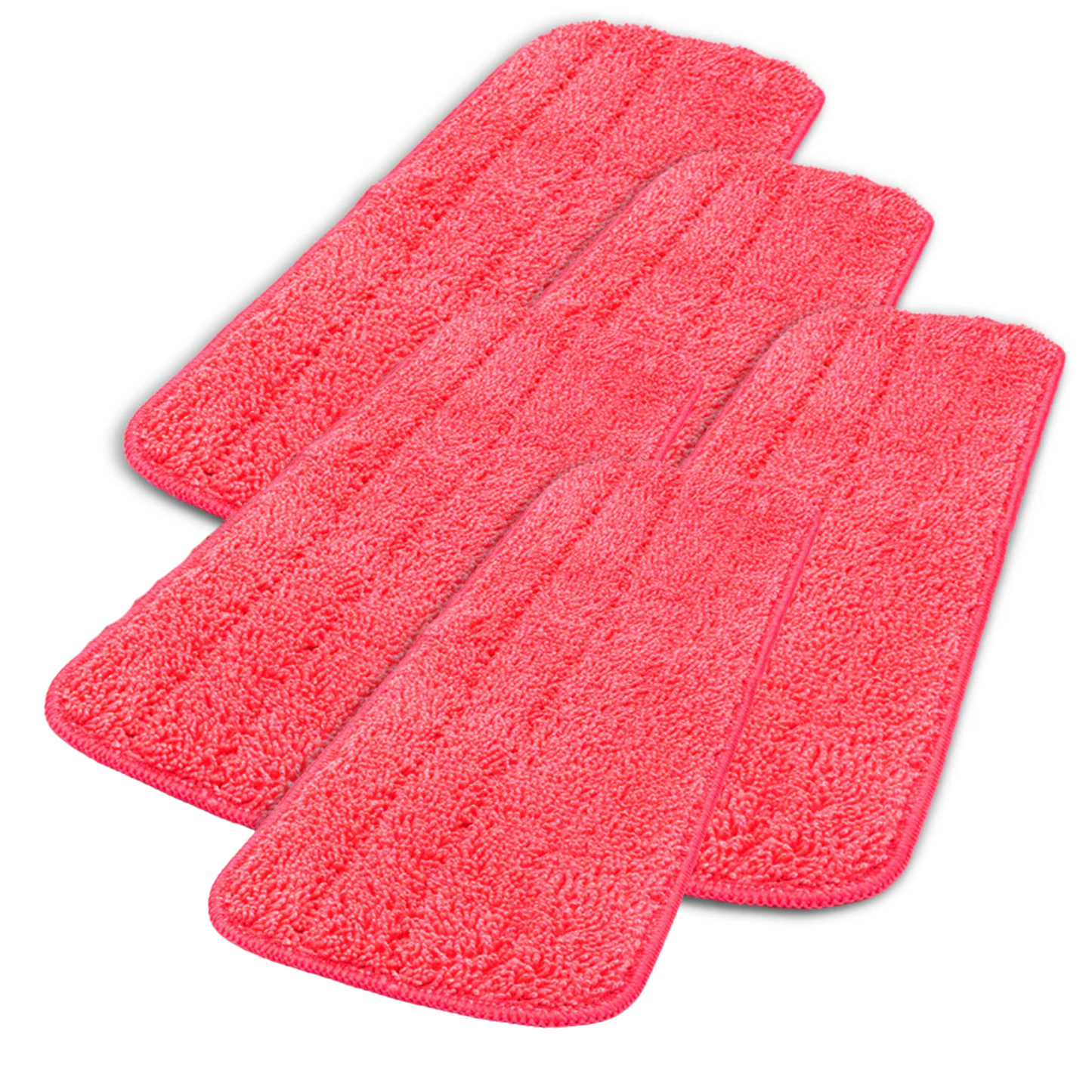 NikCatcher 18" Microfiber Flat Mop Pads Hook & Loop Mop - Pack of 5