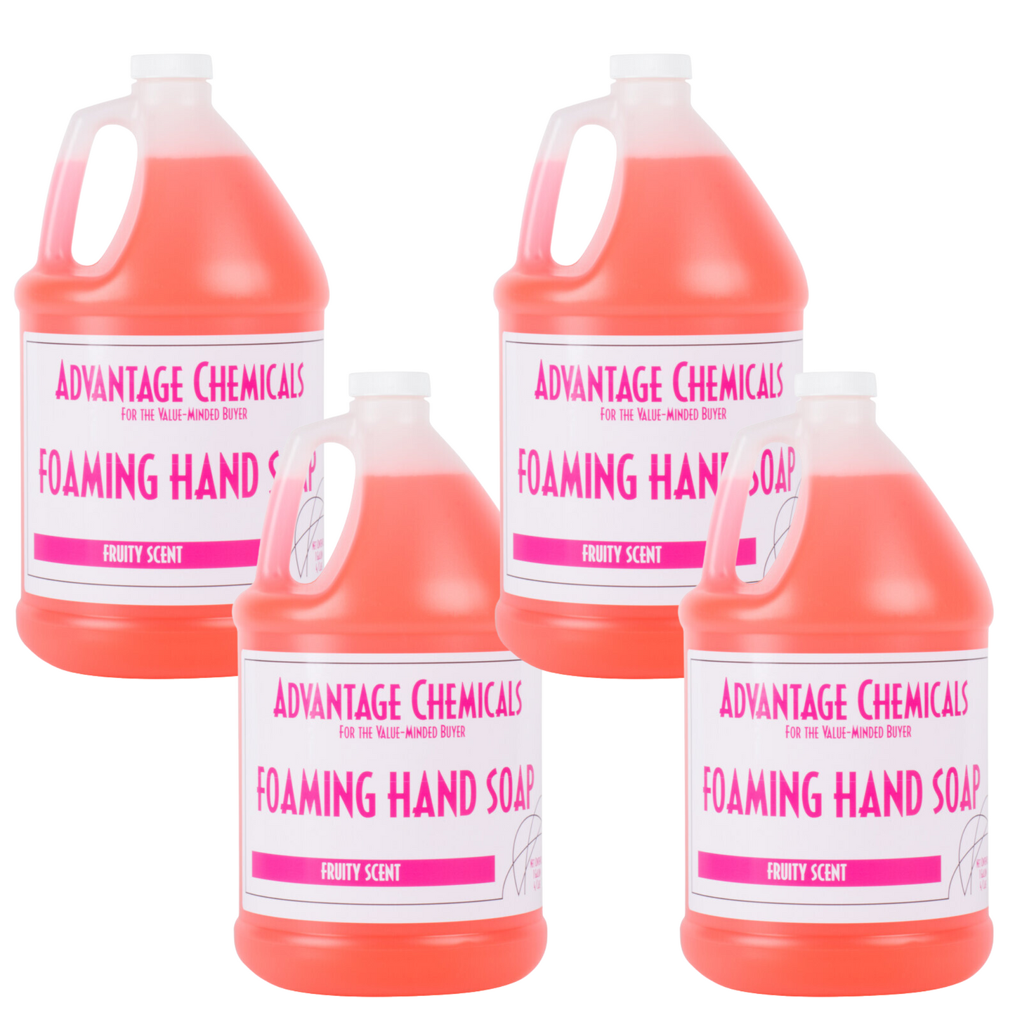 Advantage Chemicals 1 Gallon Ready-to-Use Foaming Hand Soap – Fruity Scent, Gentle, Cost-Effective