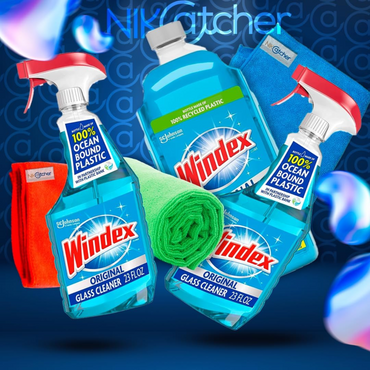 Windex Glass Cleaner Bundle - 3-Pack Towels + 2 Bottles (23 Oz) + 67.7 Oz Refill with Microfiber Cleaning Cloth 16x16 400 GSM