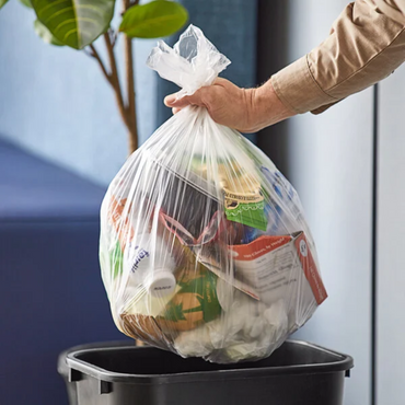 Lavex 7-10 Gallon 6 Micron 24" x 24" High-Density Janitorial Can Liner / Trash Bag - 1000/Case