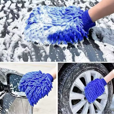 NikCatcher Car Wash Gloves – Chenille Coral Fleece Washing Mitts for Auto Detailing and Dust Removal
