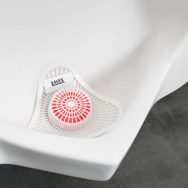 Lavex Urinal Screen with Cherry Block - 12/Pack
