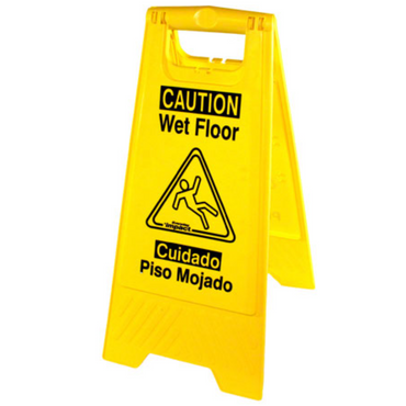 English and Spanish Caution Wet Floor Sign. 25 in