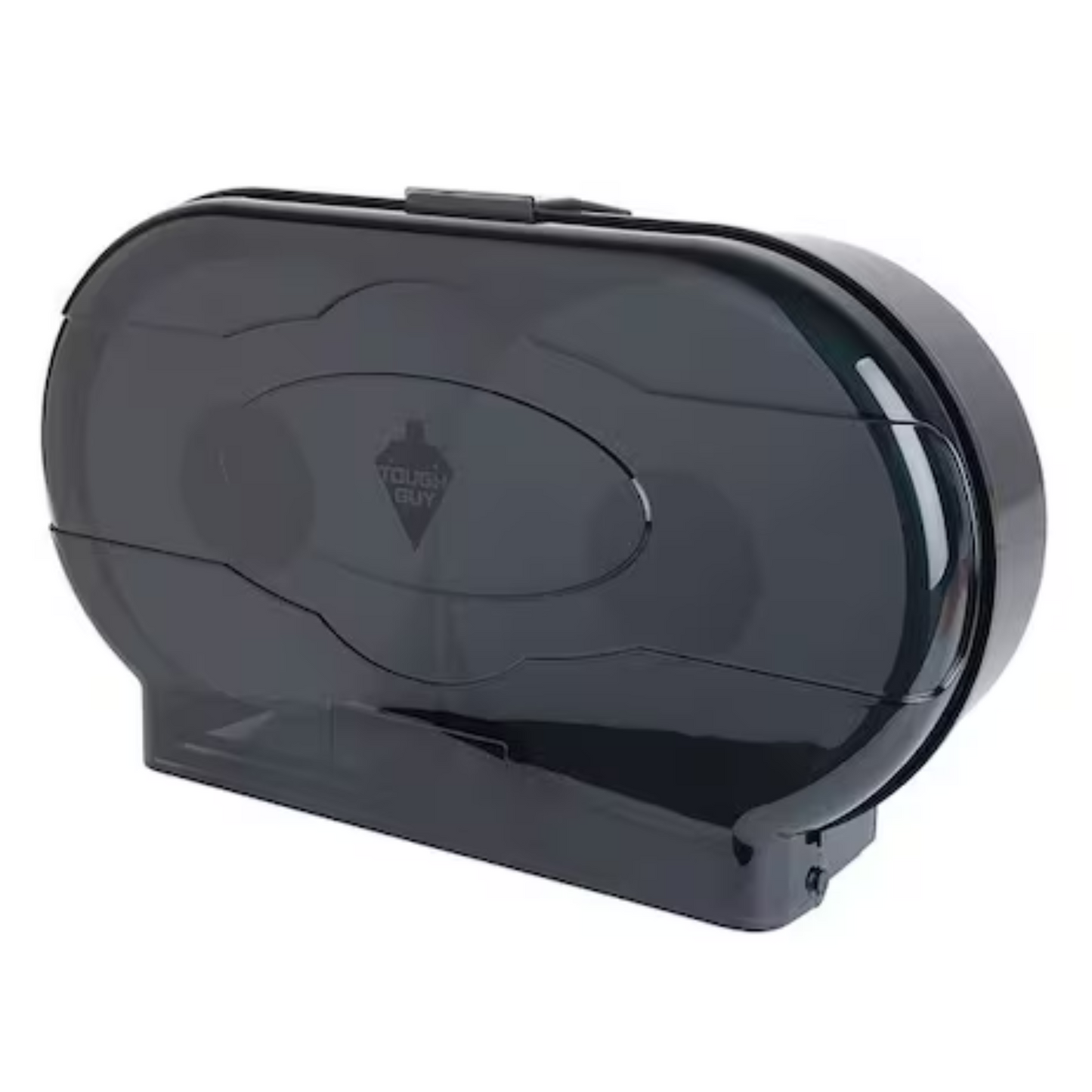 Renown Jr Jumbo Black Twin Toilet Paper Dispenser - 9" Roll Capacity with Key Lock