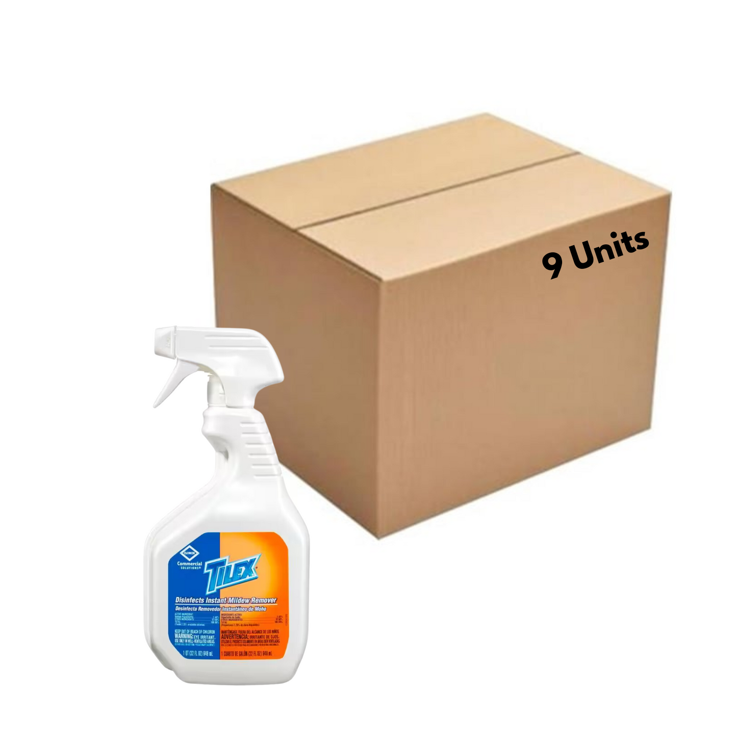 Tilex 32 oz. Disinfecting Mold and Mildew Stain Remover Spray – Kills 99.9% of Germs