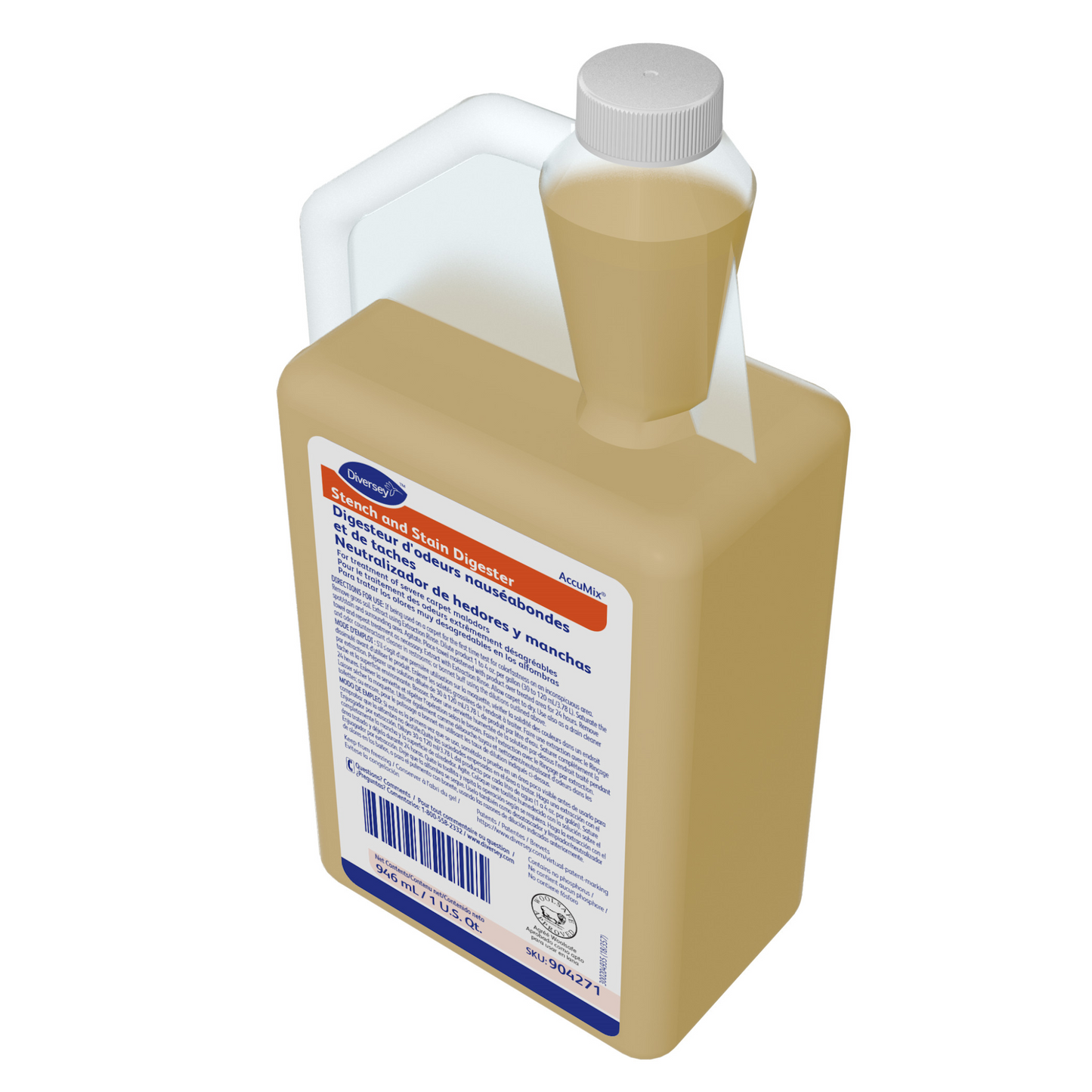 Diversey Accumix Stench and Stain Digester – 1 Qt. Carpet and Odor Cleaner