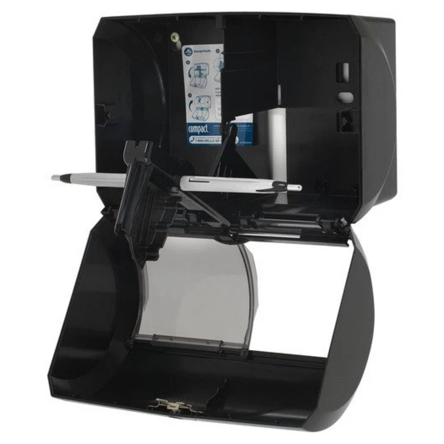 Georgia-Pacific Compact Black Side-By-Side Double Roll Toilet Paper Dispenser