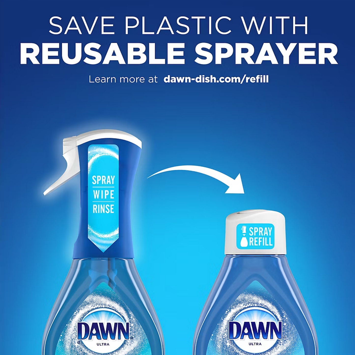 Dawn Platinum Powerwash Dish Spray & Refill Set, Fresh Scent (1 Spray + 2 Refills)