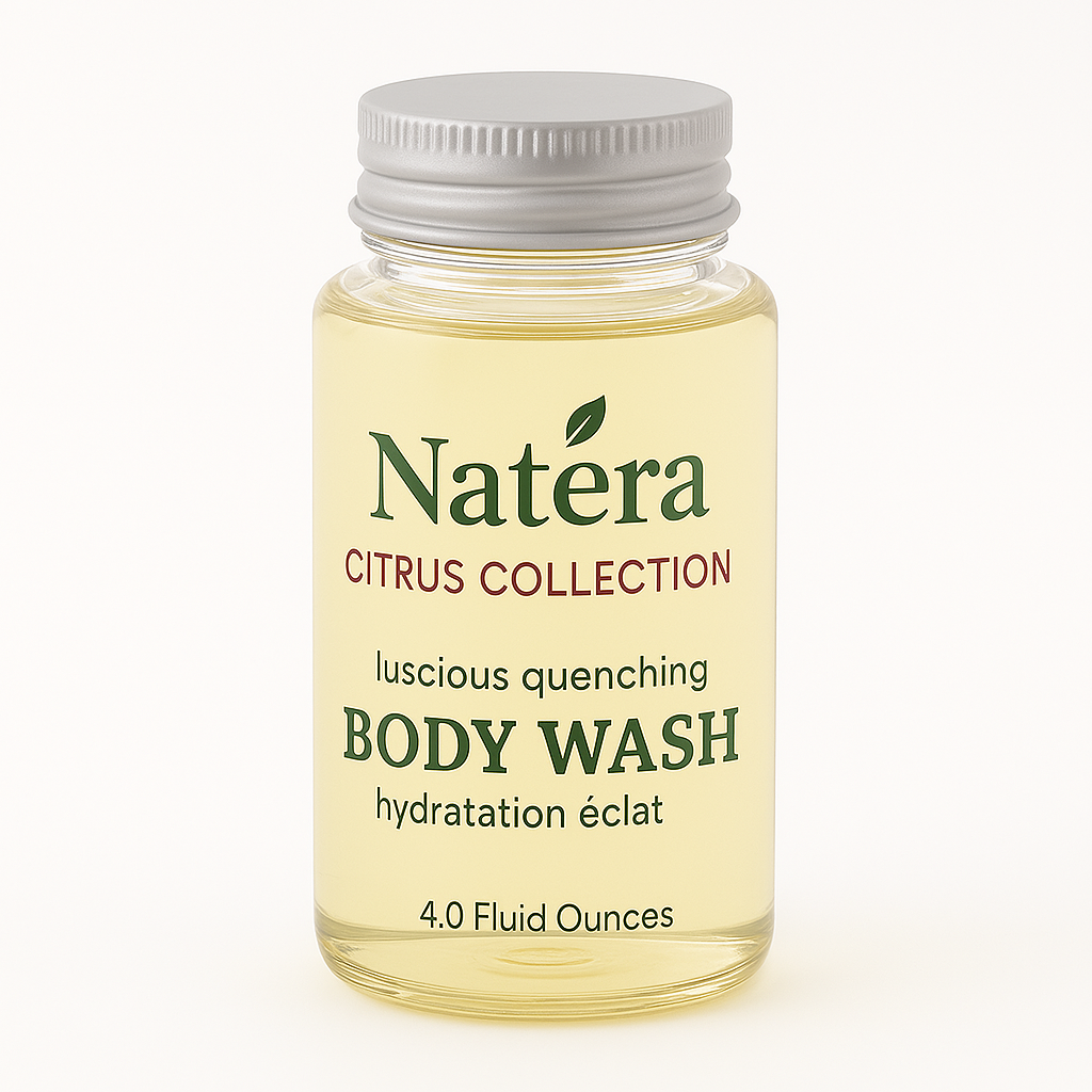Natèra Citrus Collection Body Wash -4 oz l 120 ml - Hydrating and Refreshing