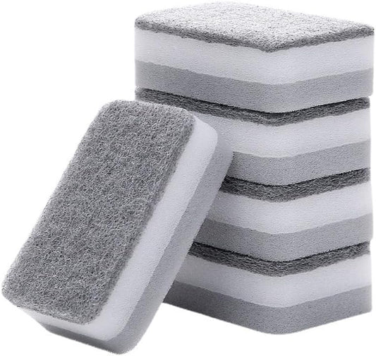 NikCatcher Double-Sided Non-Scratch Sponges – Reusable Household Scouring Pads for Kitchen & Tableware Cleaning - Pack of 10