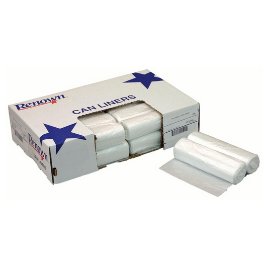 Renown Fits 10 Gal. Natural 8 mic 24 in. x 24 in. Can Liner (50 Per Roll, 20 Rolls Per Case)