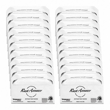 IMPACT PRODUCTS Rest Assured White Half-Fold Toilet Seat Covers (20-Pack of 250-Count)
