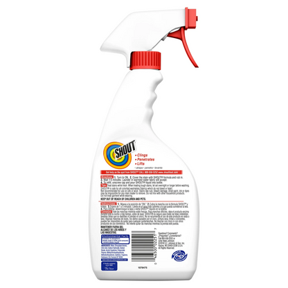 Shout Active Enzyme Laundry Stain Remover Prewash Spray, 22 oz – Advanced Enzyme Formula for Tough Stains