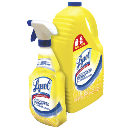 Lysol All-Purpose Cleaner, 32 oz. Trigger Bottle with 144 oz. Refill – Lemon Breeze