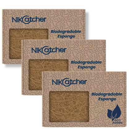 Nikcatcher Biodegradable Coconut Scrubber Sponge – 100% Wood Pulp and Coconut Fiber, 3-Pack