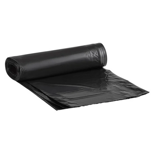 Lavex Li'l Herc 55-60 Gallon Medium-Duty Low-Density Black Trash Bags, 1.2 Mil, 38" x 58", 100/Case