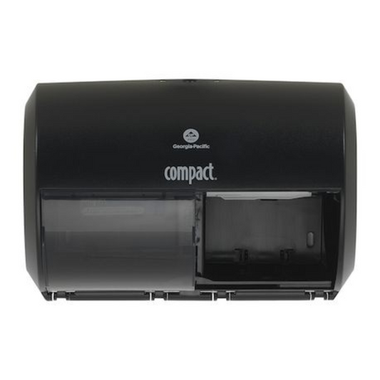 Georgia-Pacific Compact Black Side-By-Side Double Roll Toilet Paper Dispenser