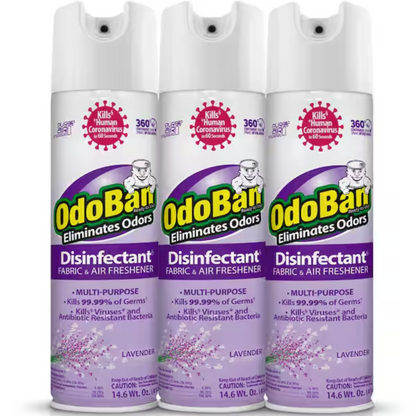 OdoBan Lavender Aerosol Disinfectant & Fabric/Air Freshener, 14.6 oz