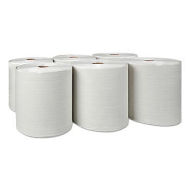 Lavex 8" White Hardwound Paper Towel Roll – 800 Feet, 6/Case