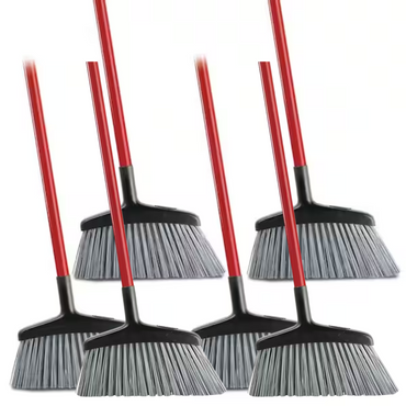 Libman 15 in. High Power Rough Surface Angle Broom with Steel Handle