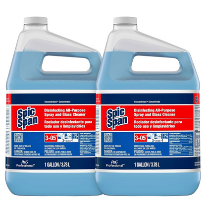 Spic and Span 1 Gal. Concentrate – 3-in-1 All-Purpose, Glass Cleaner, and Disinfectant with Spray Bottle