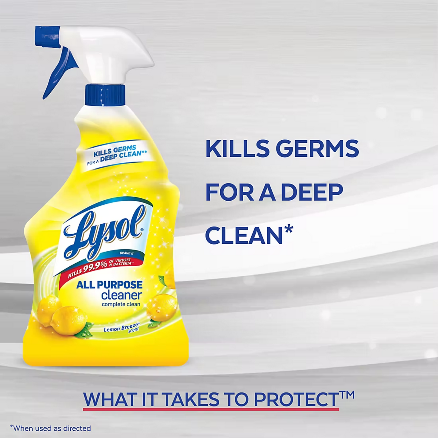 Lysol All-Purpose Cleaner, 32 oz. Trigger Bottle with 144 oz. Refill – Lemon Breeze