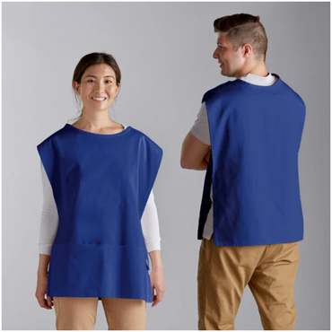 Choice Royal Blue Poly-Cotton Cobbler Apron with 2 Pockets - Durable, Adjustable, and Versatile