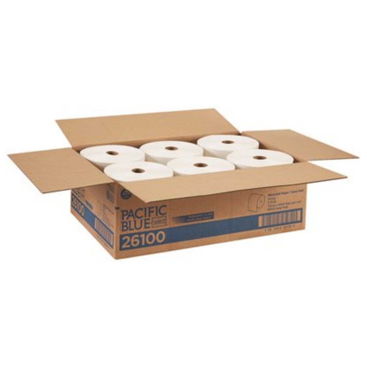 Pacific Blue Select 1000 ft. White Recycled Paper Towel Roll - 6 Rolls/Case