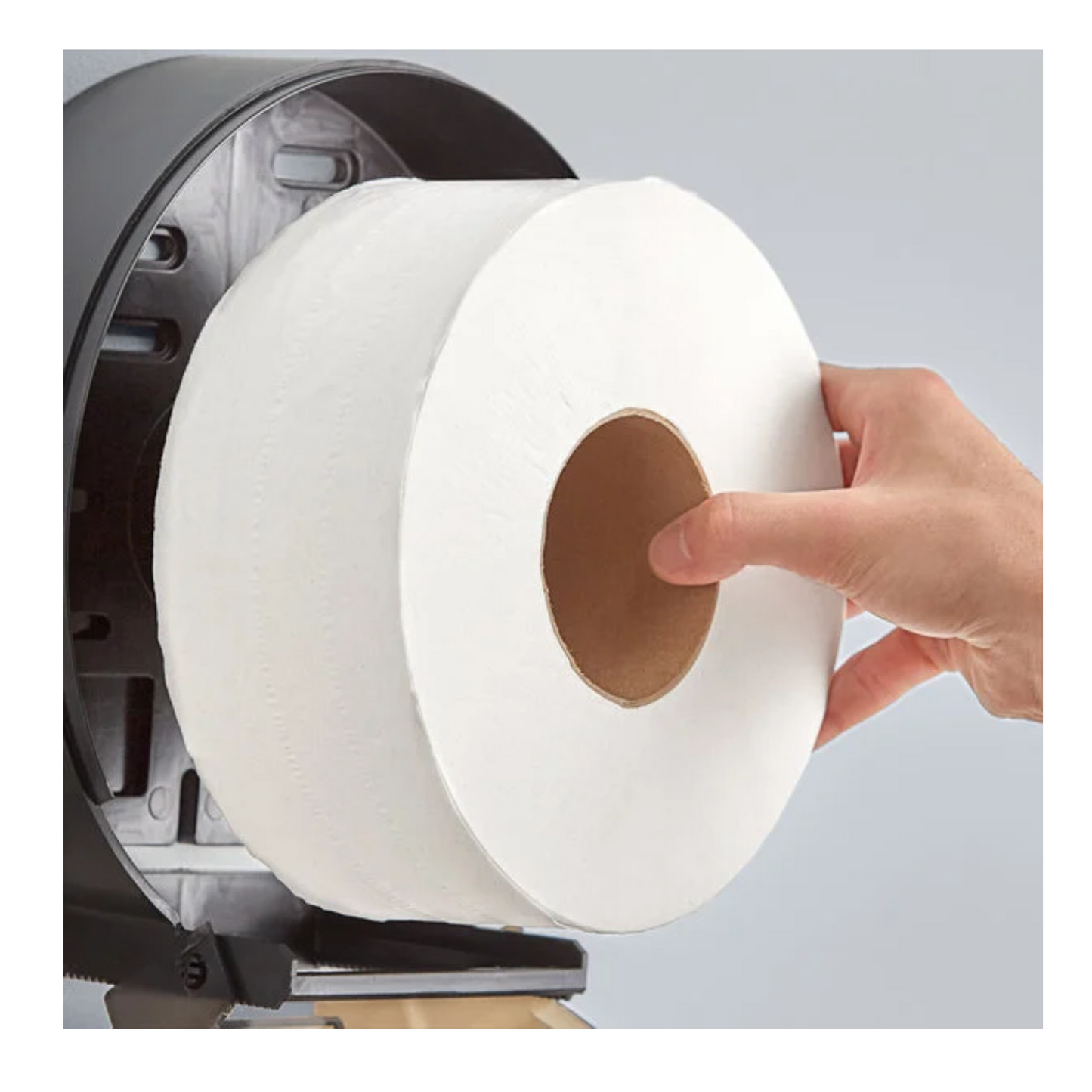 Lavex Janitorial Premium 2-Ply Jumbo Toilet Paper Roll, 9" Diameter, 720' - 12/Case