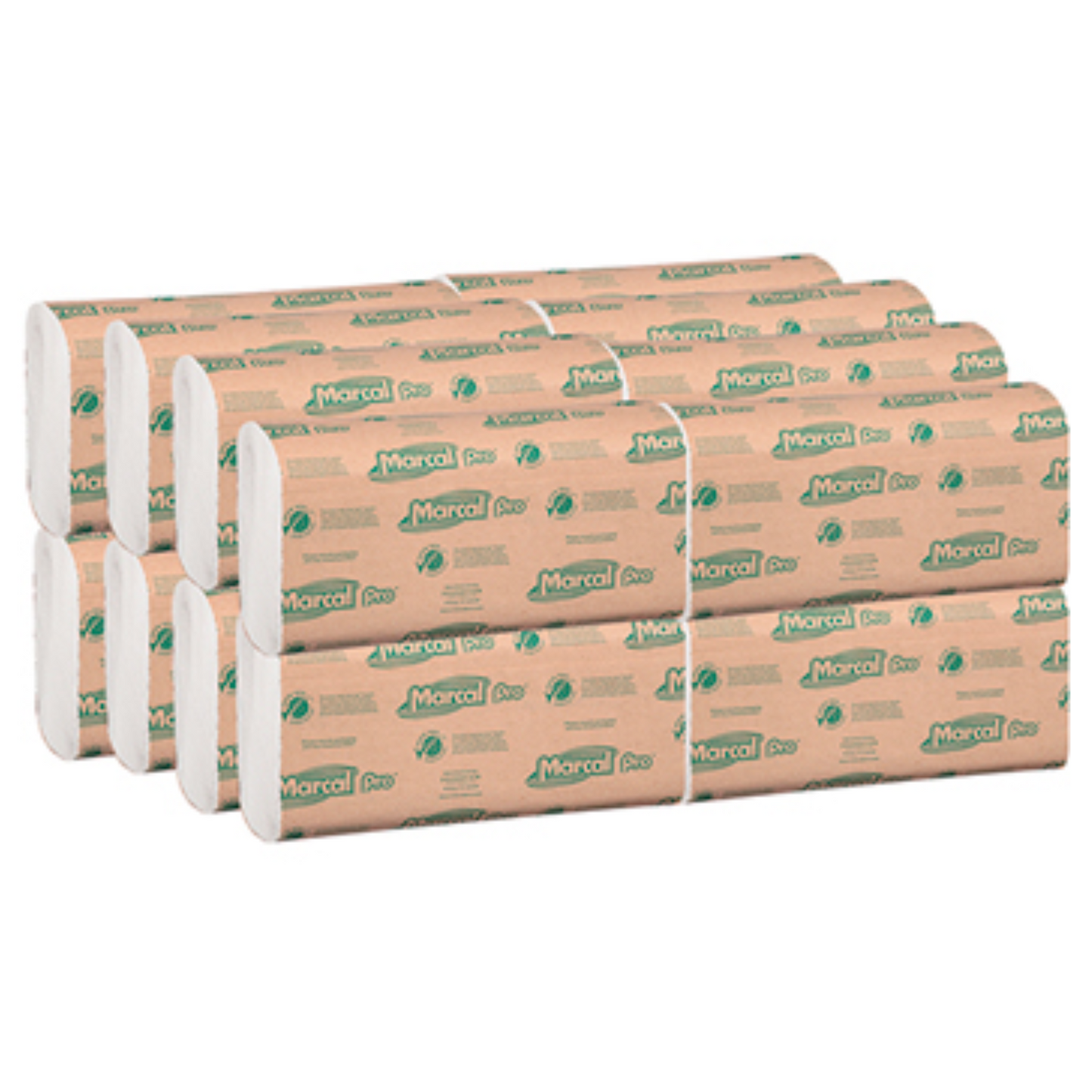 Marcal PRO™ 100% Recycled Multi-Fold Paper Towels, White, 1-Ply, 9.1" x 9.5", 250/Pack, 16 Packs/Case