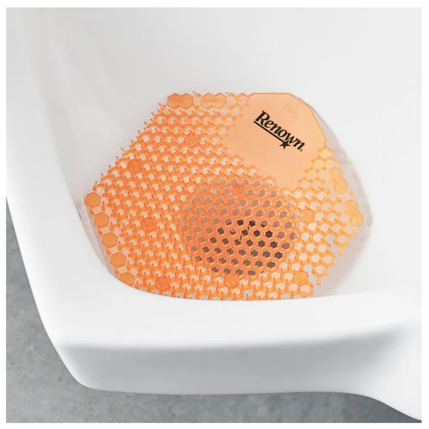 Renown Wave 3D Mango Urinal Screen - Long-Lasting Odor Control & Splash-Free Design (10/Box)