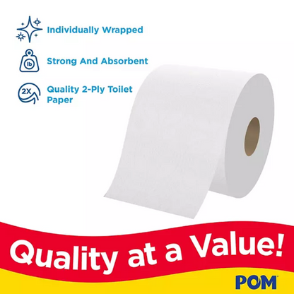 POM 2-Ply Toilet Paper - 45 Rolls, 473 Sheets per Roll