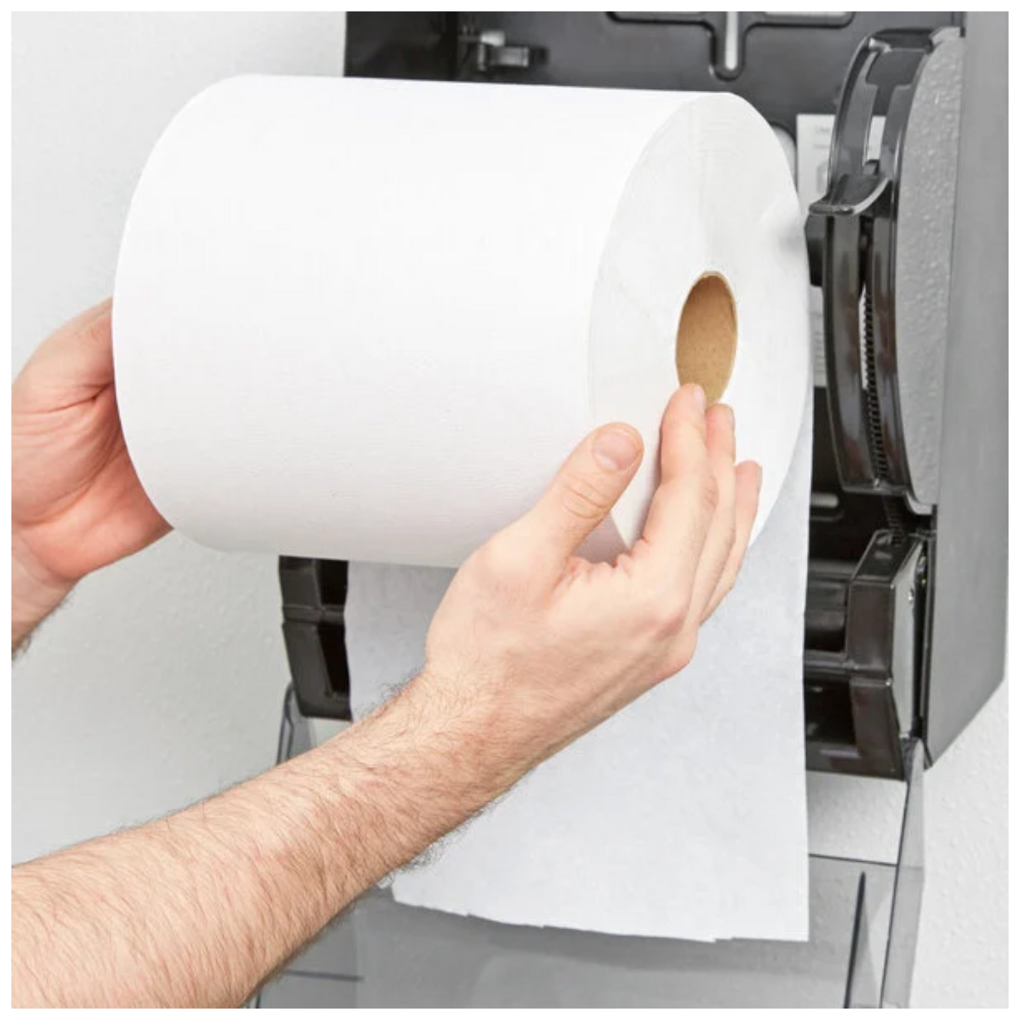 Lavex 8" White Hardwound Paper Towel Roll – 800 Feet, 6/Case