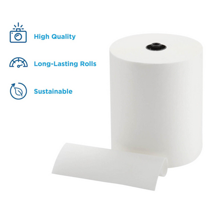 enMotion 8" White 1-Ply Paper Towel Rolls (6 Rolls per Case)