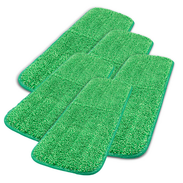 NikCatcher 18" Microfiber Flat Mop Pads Hook & Loop Mop - Pack of 5