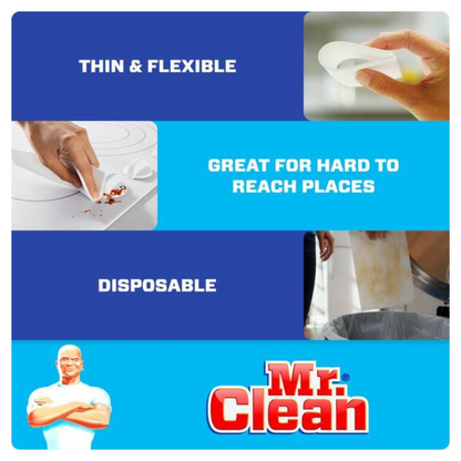 Mr. Clean Thin Sheets Magic Eraser Scouring Sponge Wipes – 16 Count, Disposable Cleaning Sheets for Tough Stains