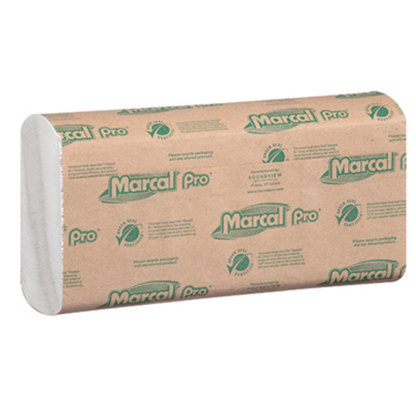 Marcal PRO™ 100% Recycled Multi-Fold Paper Towels, White, 1-Ply, 9.1" x 9.5", 250/Pack, 16 Packs/Case