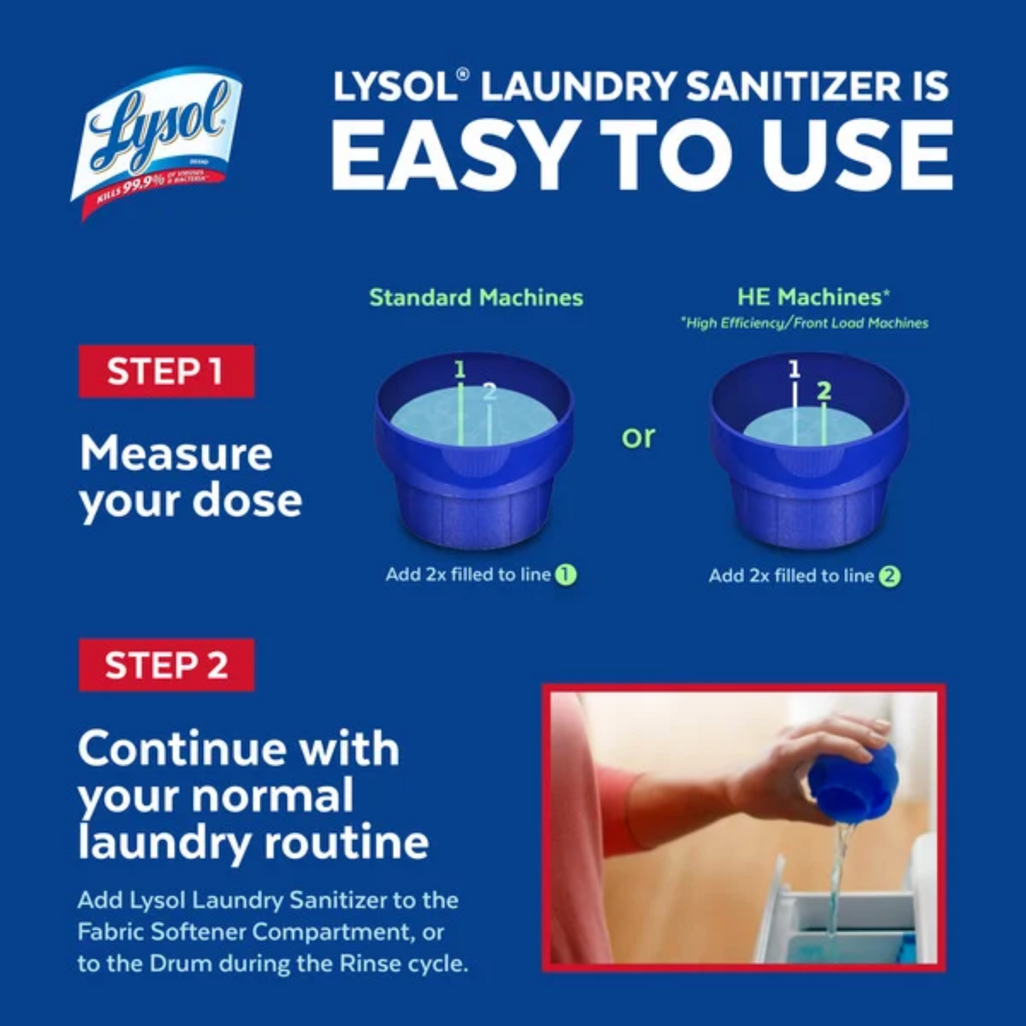 Lysol Laundry Sanitizer Additive, Crisp Linen, (150 fl. oz.)