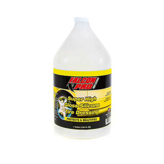 Falcon Pro Super High Gloss Silicone Tire Dressing – Wet Look Tire Shine for Cars & Trucks (1 Gal)